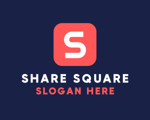 Square Button Lettermark logo design