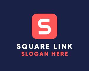 Square Button Lettermark logo design