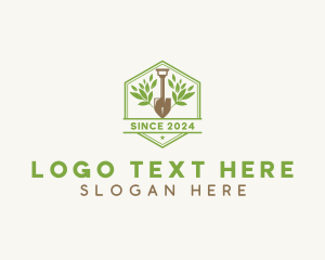 Plant Garden Shovel Logo