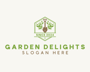 Plant Garden Shovel logo design