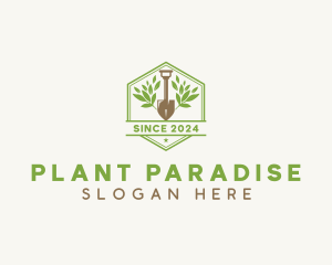 Plant Garden Shovel logo design