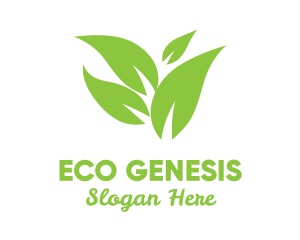 Green Leaves Eco logo design