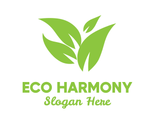 Green Leaves Eco logo design