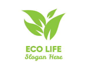 Green Leaves Eco logo design