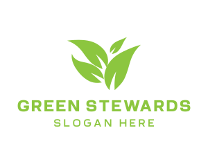 Green Leaves Eco logo design