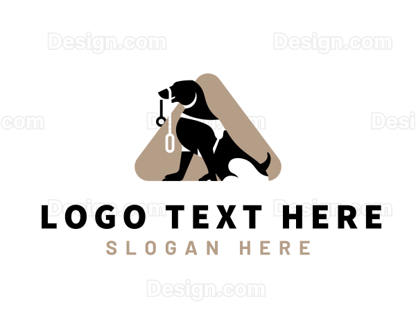 Dog Leash Veterinarian Logo
