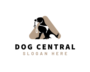 Dog Leash Veterinarian logo design