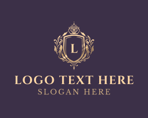Luxury Crown Shield Lettermark logo