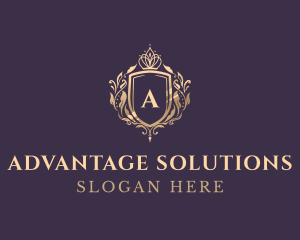 Luxury Crown Shield Lettermark logo design