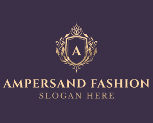 Luxury Crown Shield Lettermark logo design