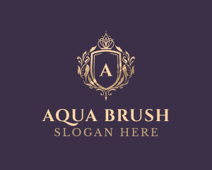 Luxury Crown Shield Lettermark logo design