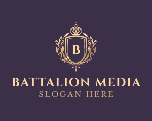 Luxury Crown Shield Lettermark logo design