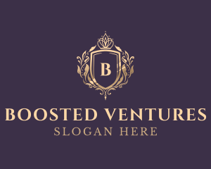 Luxury Crown Shield Lettermark logo design