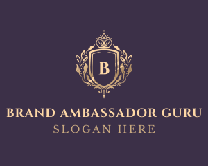 Luxury Crown Shield Lettermark logo design