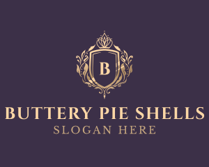 Luxury Crown Shield Lettermark logo design