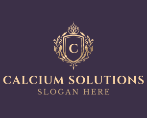 Luxury Crown Shield Lettermark logo design