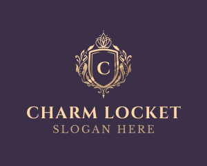 Luxury Crown Shield Lettermark logo design