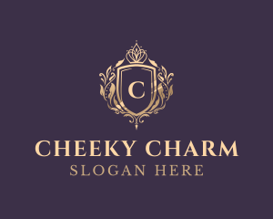 Luxury Crown Shield Lettermark logo design