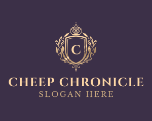 Luxury Crown Shield Lettermark logo design