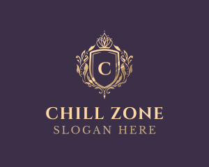 Luxury Crown Shield Lettermark logo design