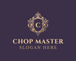 Luxury Crown Shield Lettermark logo design