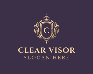 Luxury Crown Shield Lettermark logo design