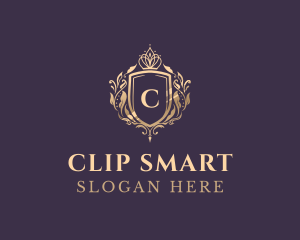 Luxury Crown Shield Lettermark logo design