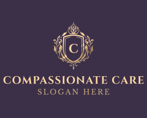 Luxury Crown Shield Lettermark logo design