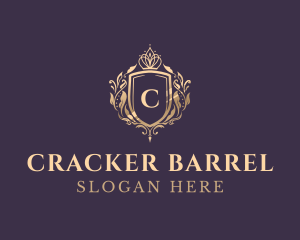 Luxury Crown Shield Lettermark logo design