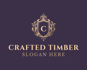 Luxury Crown Shield Lettermark logo design