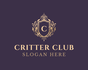 Luxury Crown Shield Lettermark logo design