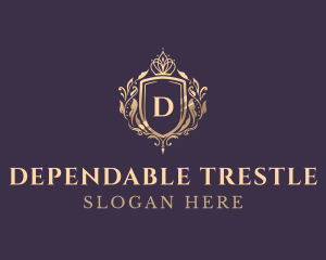 Luxury Crown Shield Lettermark logo design