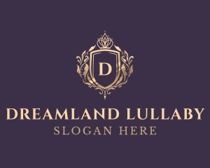 Luxury Crown Shield Lettermark logo design