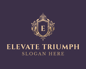 Luxury Crown Shield Lettermark logo design