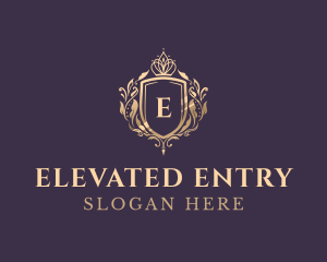 Luxury Crown Shield Lettermark logo design