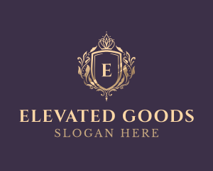 Luxury Crown Shield Lettermark logo design