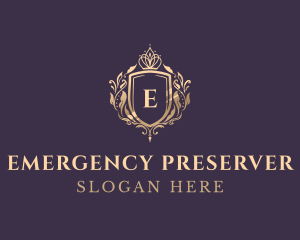 Luxury Crown Shield Lettermark logo design