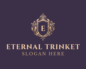 Luxury Crown Shield Lettermark logo design