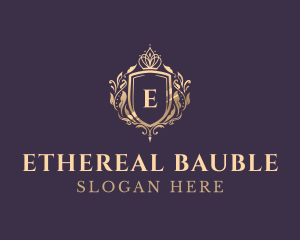 Luxury Crown Shield Lettermark logo design