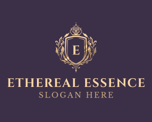 Luxury Crown Shield Lettermark logo design