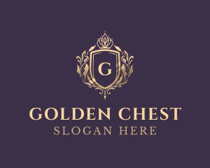 Luxury Crown Shield Lettermark logo design