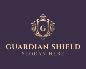 Luxury Crown Shield Lettermark logo design