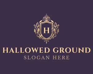 Luxury Crown Shield Lettermark logo design