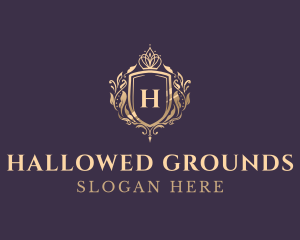 Luxury Crown Shield Lettermark logo design