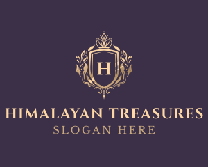 Luxury Crown Shield Lettermark logo design