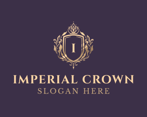 Luxury Crown Shield Lettermark logo design