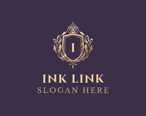 Luxury Crown Shield Lettermark logo design