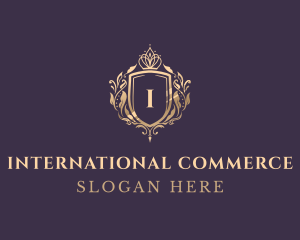 Luxury Crown Shield Lettermark logo design