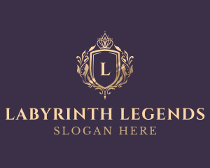 Luxury Crown Shield Lettermark logo design