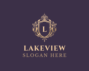 Luxury Crown Shield Lettermark logo design